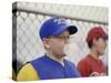 Two Boys on a Baseball Team Blowing Bubble Gum-null-Stretched Canvas