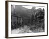 Two boys out on their bicycles near a stream in the Peak District-Staff-Framed Photographic Print