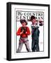 "Two Boys Playing Baseball," Country Gentleman Cover, May 24, 1924-George Brehm-Framed Giclee Print