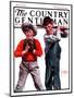 "Two Boys Playing Baseball," Country Gentleman Cover, May 24, 1924-George Brehm-Mounted Giclee Print