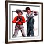 "Two Boys Playing Baseball,"May 24, 1924-George Brehm-Framed Giclee Print