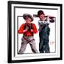 "Two Boys Playing Baseball,"May 24, 1924-George Brehm-Framed Giclee Print