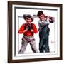 "Two Boys Playing Baseball,"May 24, 1924-George Brehm-Framed Giclee Print