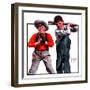 "Two Boys Playing Baseball,"May 24, 1924-George Brehm-Framed Giclee Print