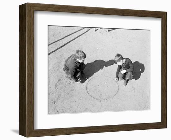 Two Boys Playing Marbles-Philip Gendreau-Framed Photographic Print