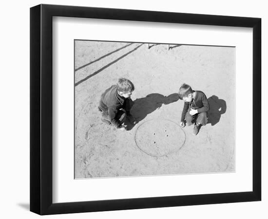 Two Boys Playing Marbles-Philip Gendreau-Framed Photographic Print