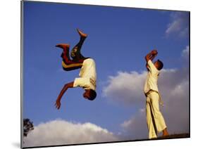 Two Boys Practice Capoeira, the Brazilian Martial Art-Camilla Watson-Mounted Photographic Print