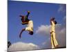 Two Boys Practice Capoeira, the Brazilian Martial Art-Camilla Watson-Mounted Photographic Print