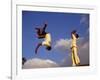 Two Boys Practice Capoeira, the Brazilian Martial Art-Camilla Watson-Framed Photographic Print