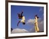 Two Boys Practice Capoeira, the Brazilian Martial Art-Camilla Watson-Framed Photographic Print