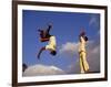 Two Boys Practice Capoeira, the Brazilian Martial Art-Camilla Watson-Framed Photographic Print