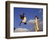 Two Boys Practice Capoeira, the Brazilian Martial Art-Camilla Watson-Framed Photographic Print