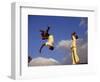 Two Boys Practice Capoeira, the Brazilian Martial Art-Camilla Watson-Framed Photographic Print