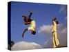 Two Boys Practice Capoeira, the Brazilian Martial Art-Camilla Watson-Stretched Canvas