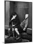 Two Boys Sitting on Doorstep-Nat Farbman-Mounted Photographic Print