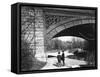 Two Boys Standing under the Ornate Arch of a Bridge in Prospect Park, Brooklyn, Ny-Wallace G^ Levison-Framed Stretched Canvas