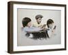 Two Boys Tormenting Little Girl at School-Nora Hernandez-Framed Giclee Print
