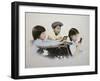 Two Boys Tormenting Little Girl at School-Nora Hernandez-Framed Giclee Print