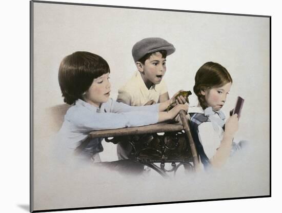 Two Boys Tormenting Little Girl at School-Nora Hernandez-Mounted Giclee Print