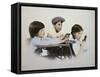 Two Boys Tormenting Little Girl at School-Nora Hernandez-Framed Stretched Canvas