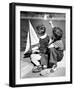 Two Boys with Sail Boat-null-Framed Giclee Print