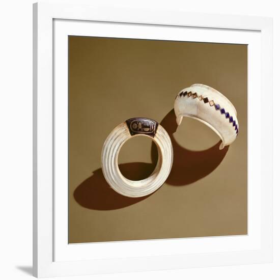 Two Bracelets, from the Tomb of Tutankhamun, New Kingdom-Egyptian 18th Dynasty-Framed Giclee Print