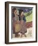 Two Breton Girls by the Sea-Paul Gauguin-Framed Giclee Print