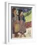 Two Breton Girls by the Sea-Paul Gauguin-Framed Giclee Print