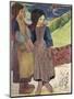 Two Breton Girls by the Sea-Paul Gauguin-Mounted Giclee Print