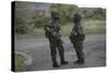 Two British Soldiers in Full NBC Protection Gear-Stocktrek Images-Stretched Canvas