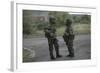 Two British Soldiers in Full NBC Protection Gear-Stocktrek Images-Framed Photographic Print