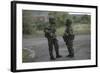 Two British Soldiers in Full NBC Protection Gear-Stocktrek Images-Framed Photographic Print