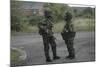 Two British Soldiers in Full NBC Protection Gear-Stocktrek Images-Mounted Photographic Print