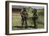 Two British Soldiers in Full NBC Protection Gear-Stocktrek Images-Framed Photographic Print