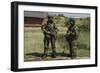 Two British Soldiers in Full NBC Protection Gear-Stocktrek Images-Framed Photographic Print