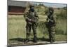 Two British Soldiers in Full NBC Protection Gear-Stocktrek Images-Mounted Photographic Print