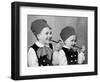 Two Brothers in Bavarian Costumes Pretend to Smoke Pipes, Ca. 1947-null-Framed Photographic Print