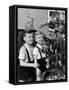 Two Brothers Look at a Christmas Tree in their Living Room in Germany, Ca. 1949-null-Framed Stretched Canvas