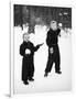 Two Brothers Play in the Snow, Ca. 1950-null-Framed Photographic Print