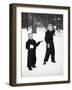 Two Brothers Play in the Snow, Ca. 1950-null-Framed Photographic Print