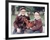 Two Brothers Play with a Buddy L Steam Shovel Toy in Wisconsin, Ca. 1953-null-Framed Photographic Print