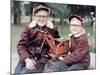 Two Brothers Play with a Buddy L Steam Shovel Toy in Wisconsin, Ca. 1953-null-Mounted Photographic Print