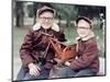 Two Brothers Play with a Buddy L Steam Shovel Toy in Wisconsin, Ca. 1953-null-Mounted Photographic Print