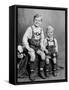 Two Brothers Pose for a Childhood Portrait in Germany, Ca. 1949-null-Framed Stretched Canvas