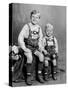 Two Brothers Pose for a Childhood Portrait in Germany, Ca. 1949-null-Stretched Canvas