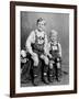 Two Brothers Pose for a Childhood Portrait in Germany, Ca. 1949-null-Framed Photographic Print