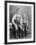 Two Brothers Pose for a Childhood Portrait in Germany, Ca. 1949-null-Framed Photographic Print