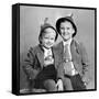 Two Brothers Pose for a Formal Portrait, Ca. 1949-null-Framed Stretched Canvas