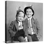 Two Brothers Pose for a Formal Portrait, Ca. 1949-null-Stretched Canvas