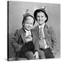 Two Brothers Pose for a Formal Portrait, Ca. 1949-null-Stretched Canvas